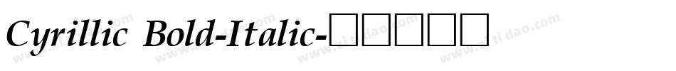 Cyrillic Bold-Italic字体转换